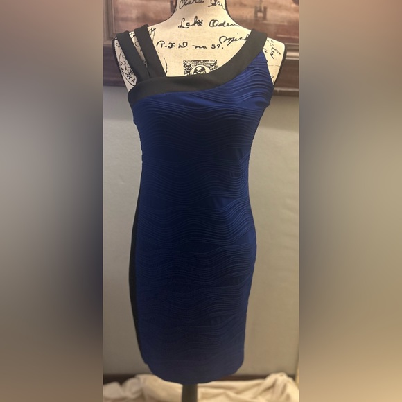 Enfocus Studio Dresses & Skirts - Blue and Black Bodycon Sleeveless Dress